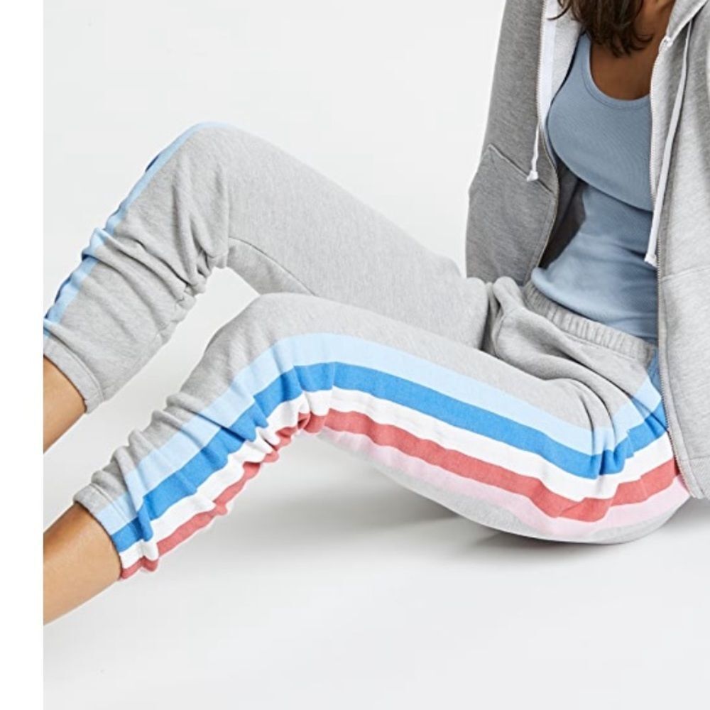 NWT Wildfox Spectrum Knox Aide Striped Sweatpants
